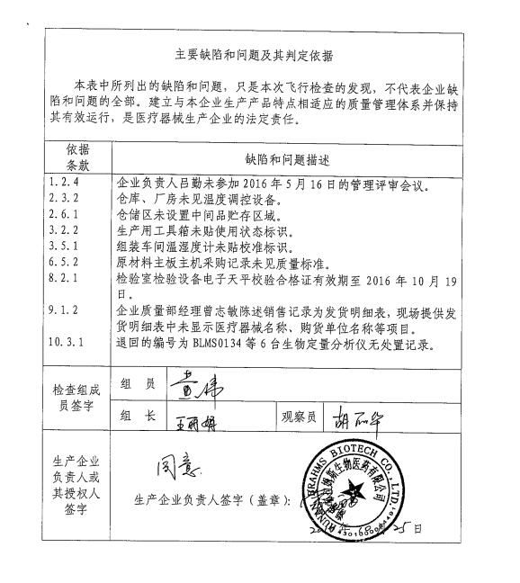湖南省医疗器械生产企业飞行检查情泛亚电竞况公告(图2)