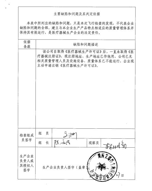 湖南省医疗器械生产企业飞行检查情泛亚电竞况公告(图12)